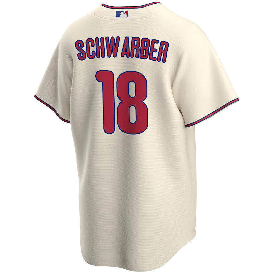 Kyle Schwarber 18 Philadelphia Phillies Alternate Player Name Jersey - Cream Jersey