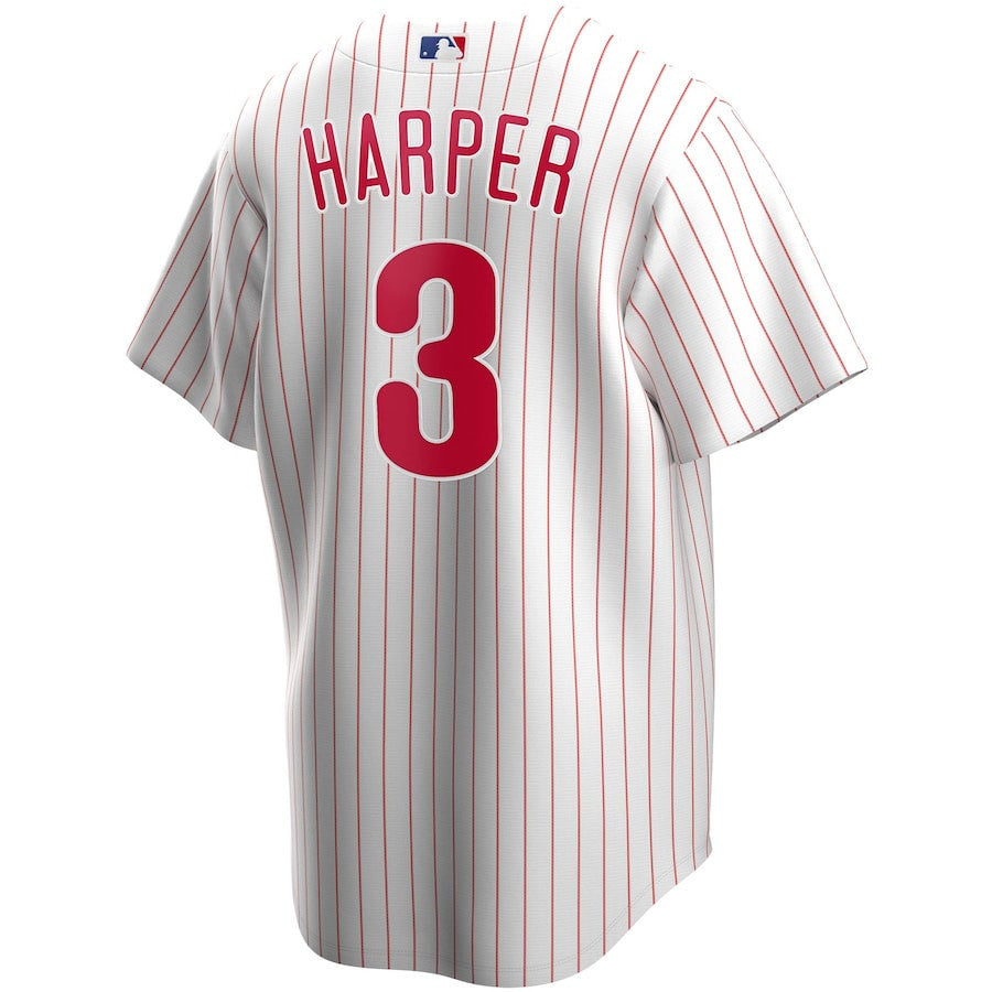 Bryce Harper 3 Philadelphia Phillies Home Player Name Jersey - White Jersey