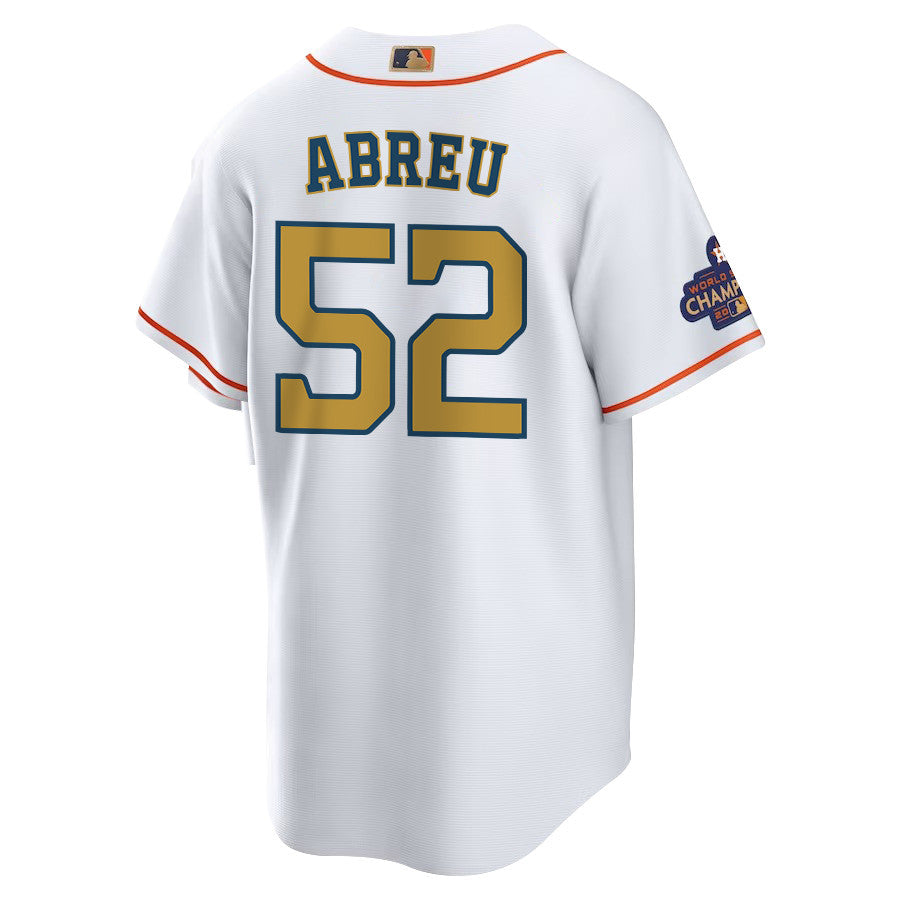 Bryan Abreu 52 Houston Astros 2023 Men Jersey - White/Gold