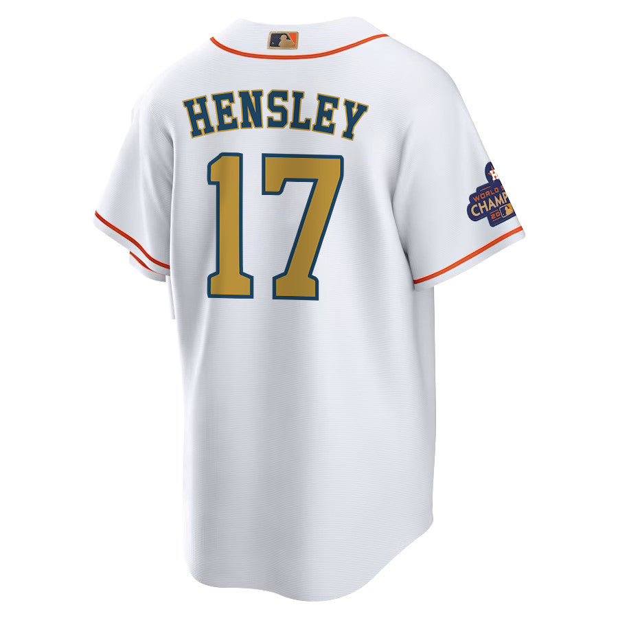 David Hensley 17 Houston Astros 2023 Men Jersey - White/Gold