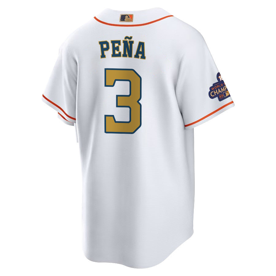 Jeremy Peña 3 Houston Astros 2023 Men Jersey - White/Gold