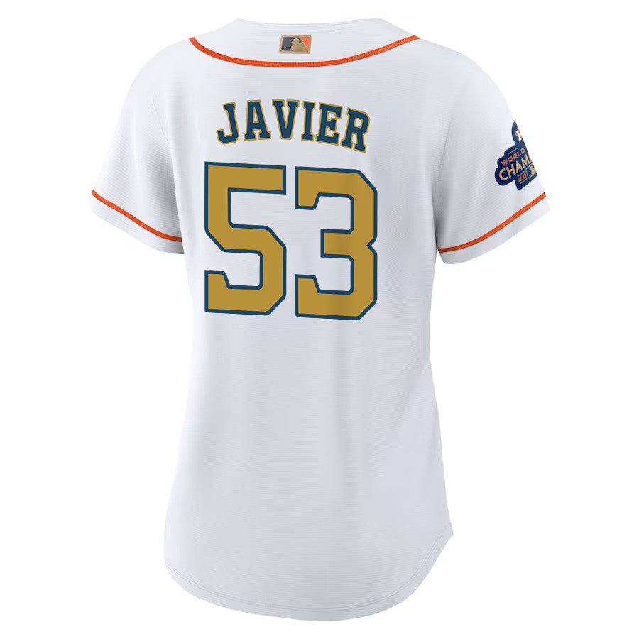 Cristian Javier 53 Houston Astros 2023 Women Jersey - White/Gold