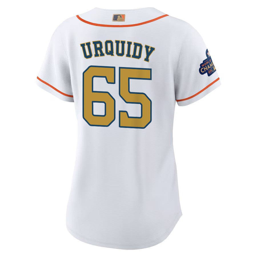 José Urquidy 65 Houston Astros 2023 Women Jersey - White/Gold