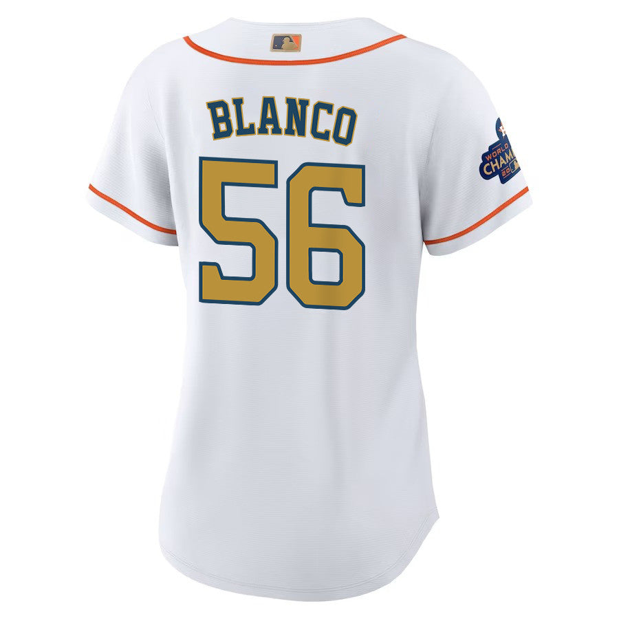 Ronel Blanco 56 Houston Astros 2023 Women Jersey - White/Gold