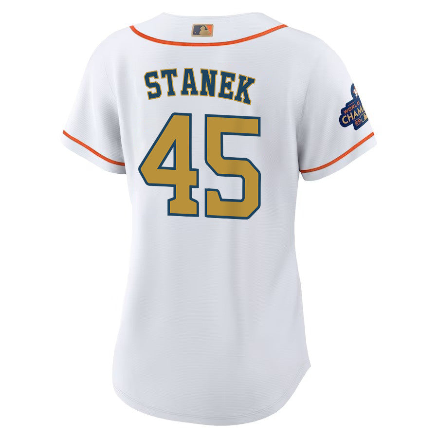 Ryne Stanek 45 Houston Astros 2023 Women Jersey - White/Gold
