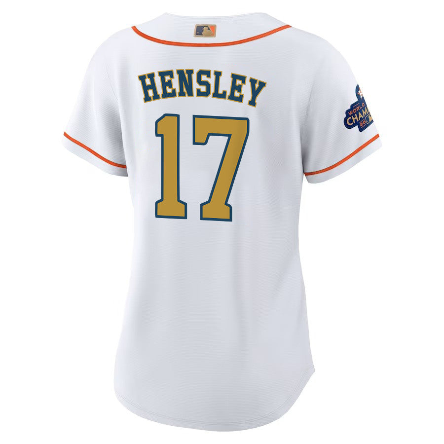 David Hensley 17 Houston Astros 2023 Women Jersey - White/Gold