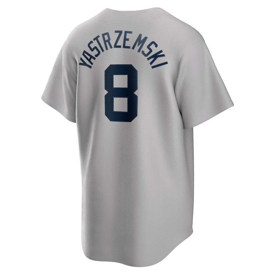 Carl Yastrzemski 8 Boston Red Sox Cooperstown Collection Road Jersey - Gray