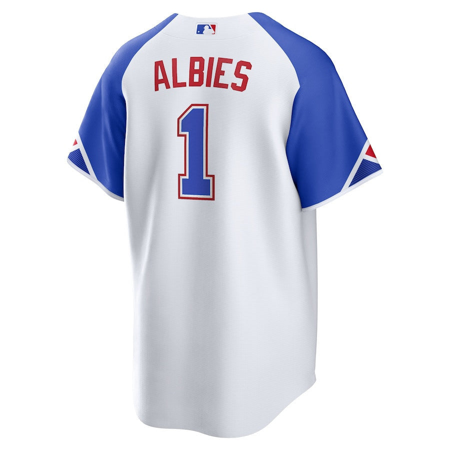 Ozzie Albies 1 Atlanta Braves 2023 City Connect Men Jersey - White