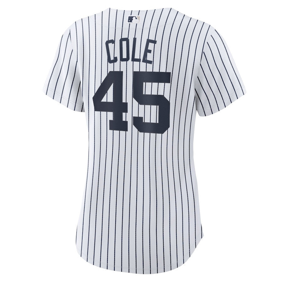 Gerrit Cole 45 New York Yankees Women Home Jersey - White