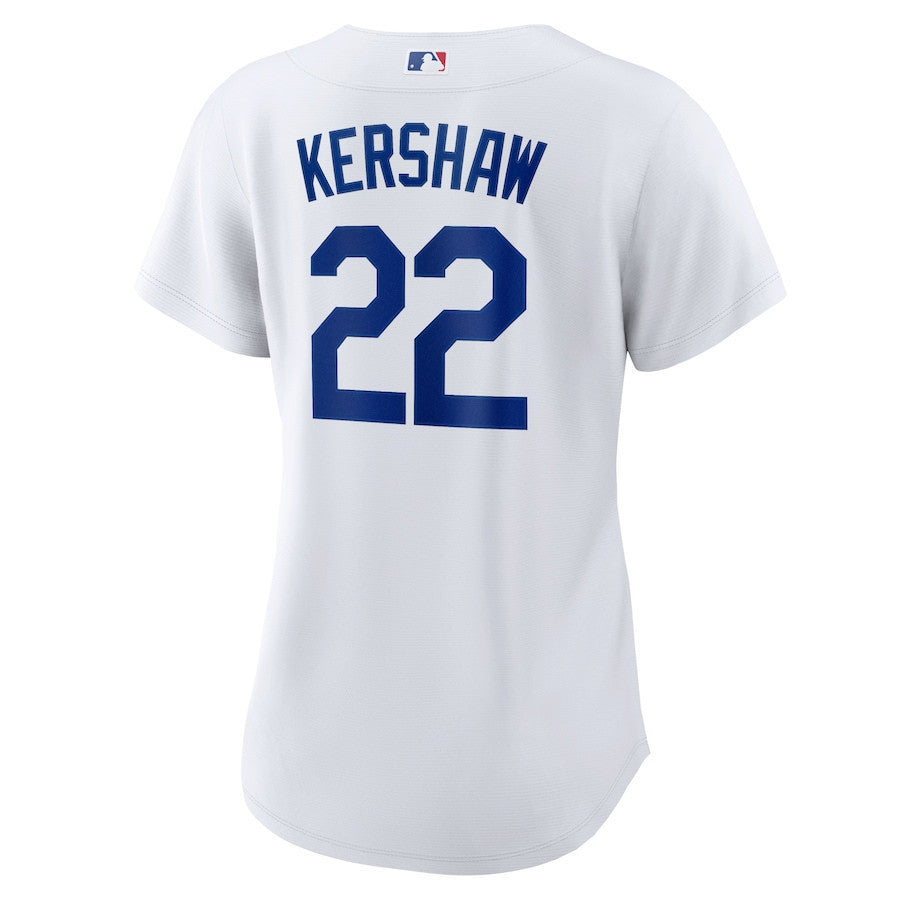 Clayton Kershaw 22 Los Angeles Dodgers Women Home Jersey - White