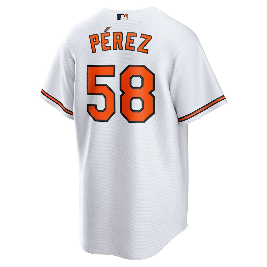 Cionel Pérez 58 Baltimore Orioles Home Men Jersey - White