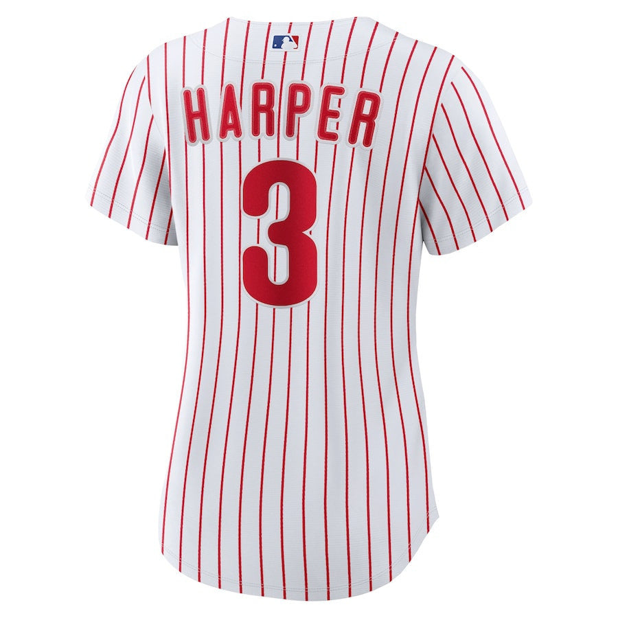 Bryce Harper 3 Philadelphia Phillies Women Home Jersey - White