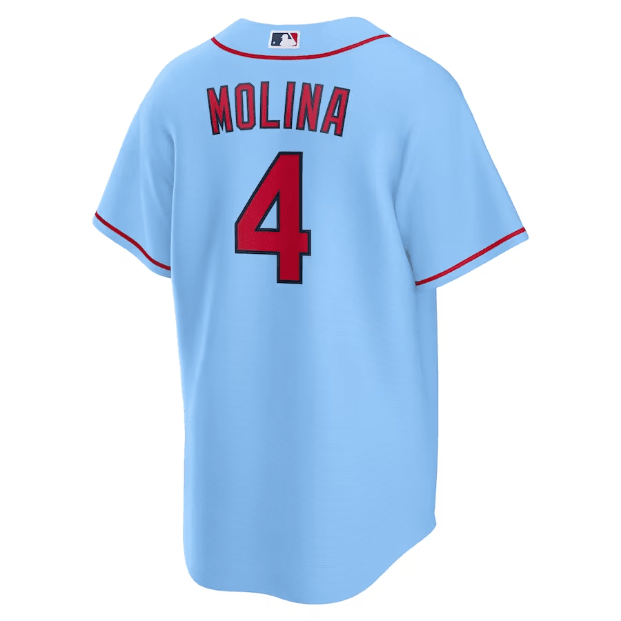 Yadier Molina 4 St. Louis Cardinals Alternate Men Jersey - Light Blue