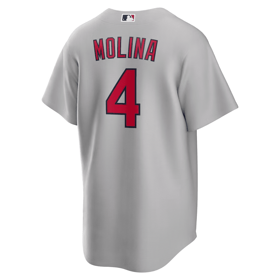 Yadier Molina 4 St. Louis Cardinals Road Men Jersey - Gray
