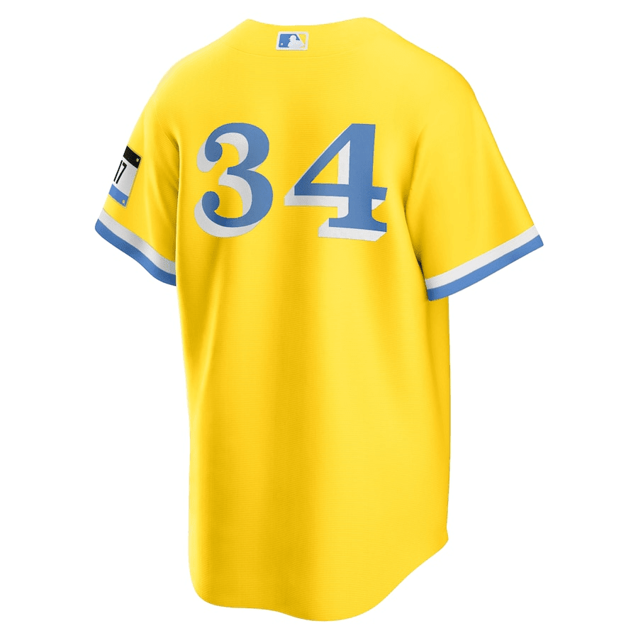 David Ortiz 34 Boston Red Sox City Connect Jersey - Gold/Light Blue