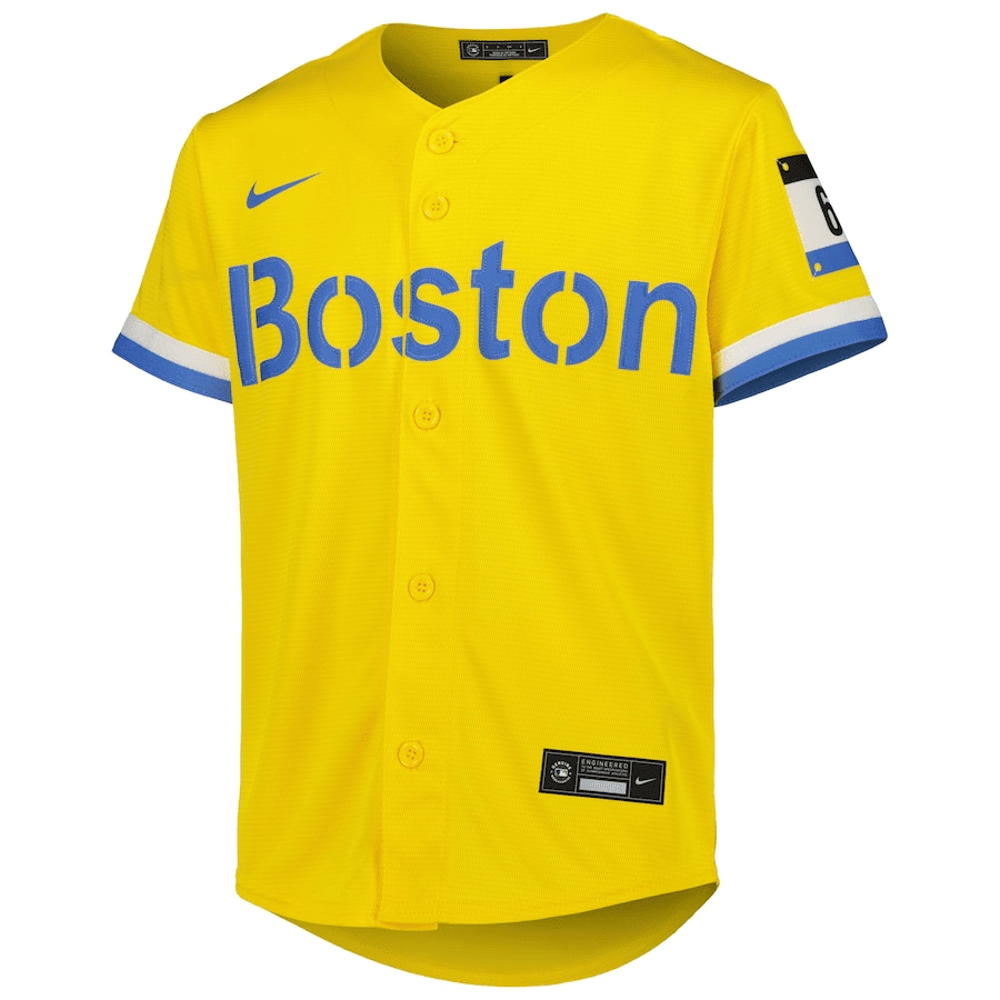 Enrique Hernandez 5 Boston Red Sox Youth City Connect Jersey - Gold