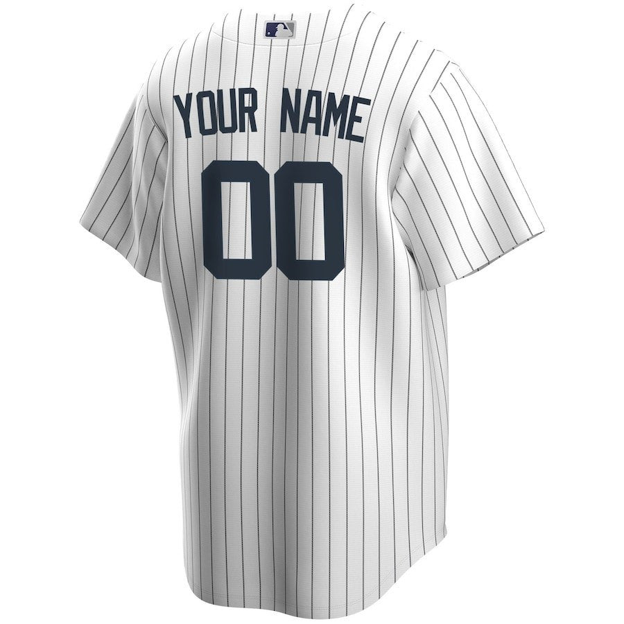 New York Yankees Home Custom Men Jersey - White