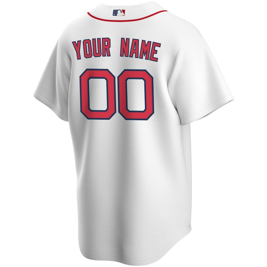 Boston Red Sox Home Custom Men Jersey - White