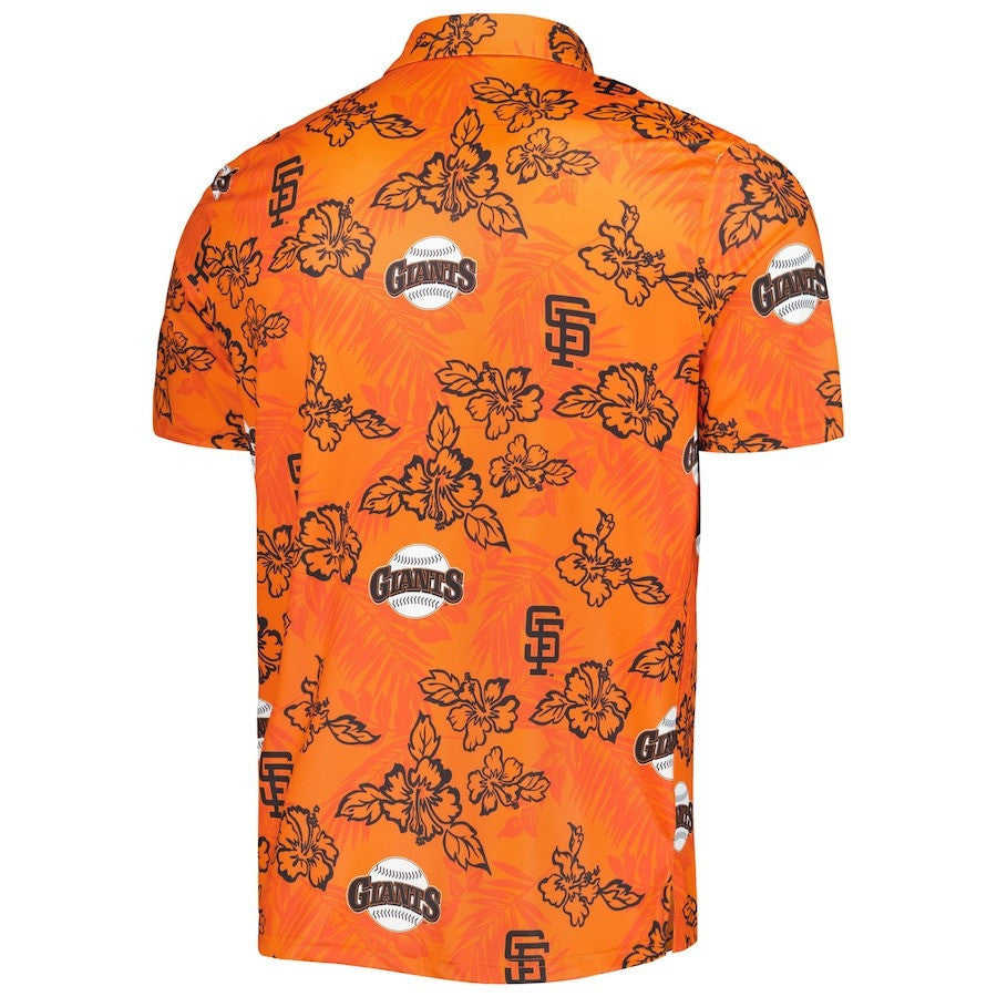 San Francisco Giants Reyn Spooner Cooperstown Collection Puamana Print Polo - Orange