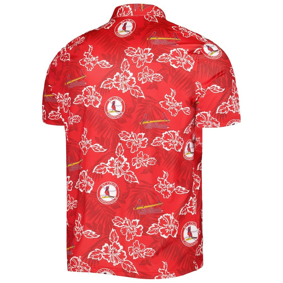 St. Louis Cardinals Reyn Spooner Cooperstown Collection Puamana Print Polo - Red