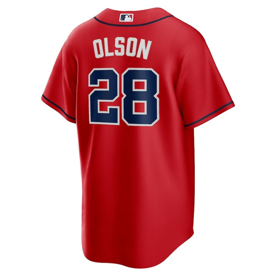 Matt Olson 28 Atlanta Braves Alternate Player Men Jersey - Red