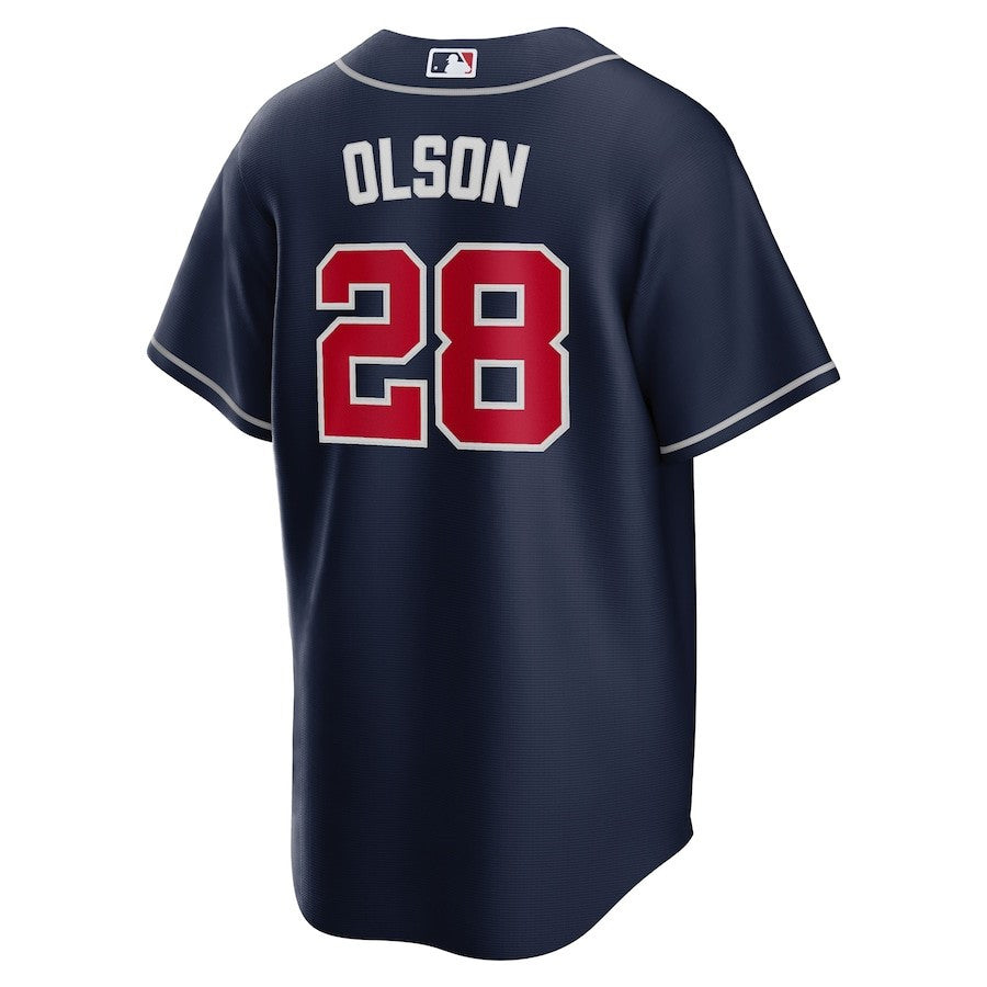 Matt Olson 28 Atlanta Braves Alternate Player Men Jersey - Navy