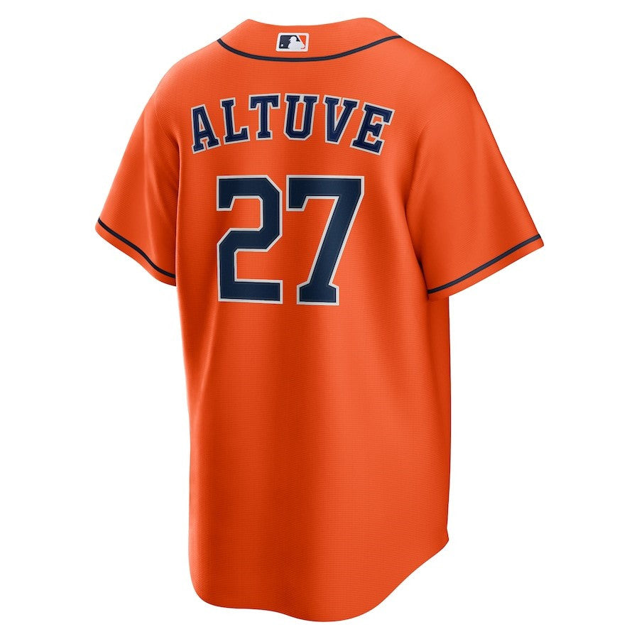 Jose Altuve 27 Houston Astros Alternate Player Name Jersey - Orange