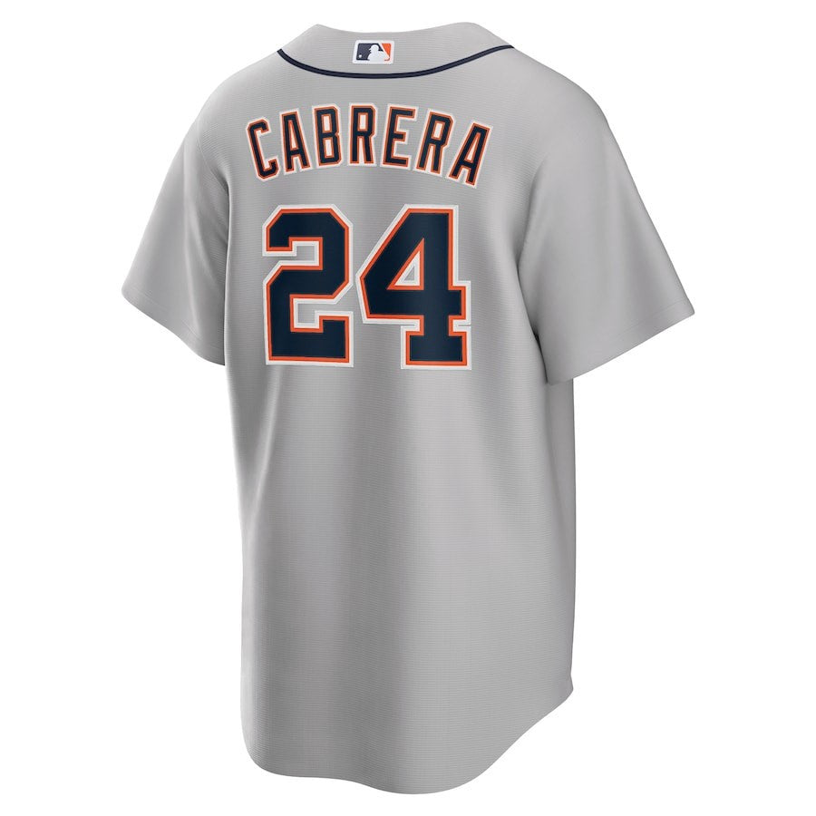 Miguel Cabrera 24 Detroit Tigers Road Player Name Jersey - Gray