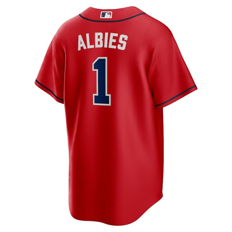 Ozzie Albies 1 Atlanta Braves Alternate Player Name Jersey - Red