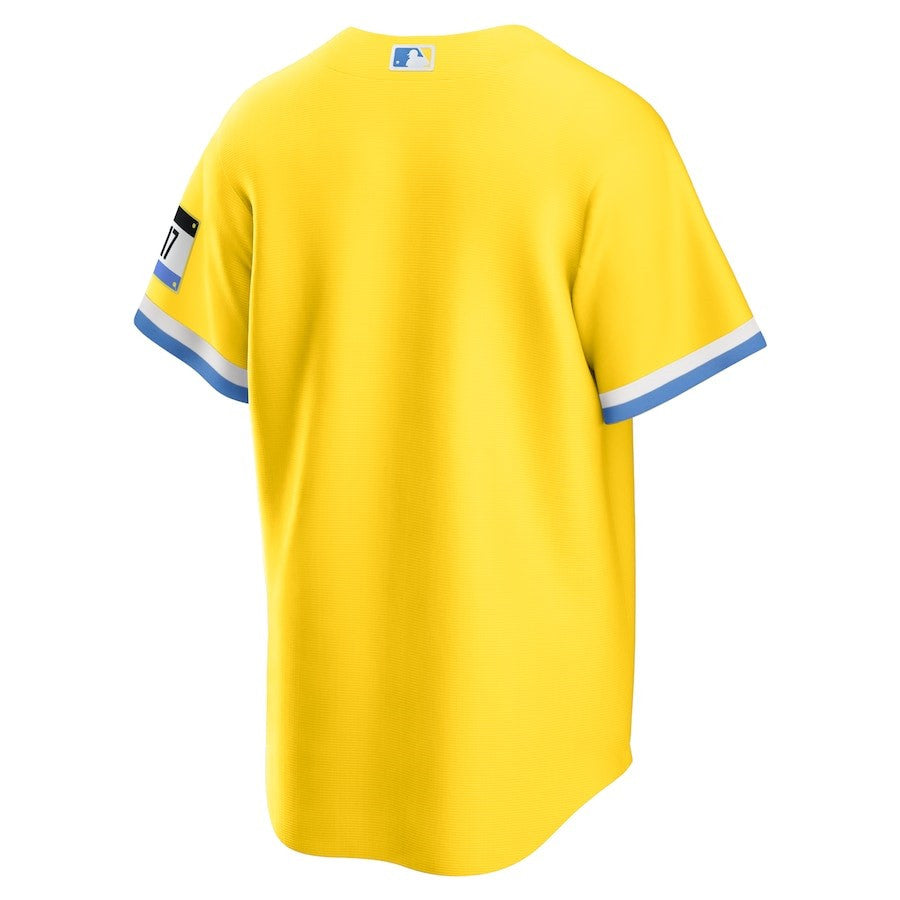 Boston Red Sox City Connect Men Jersey - Gold/Light Blue