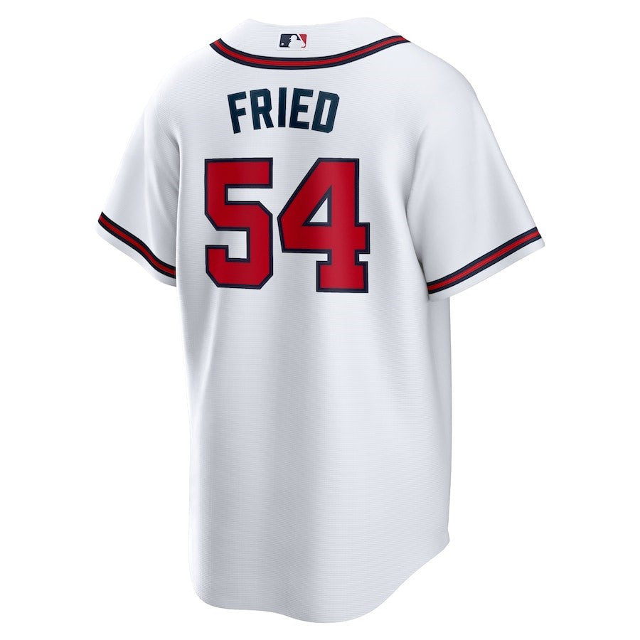 Max Fried 54 Atlanta Braves Home Player Men Jersey - White