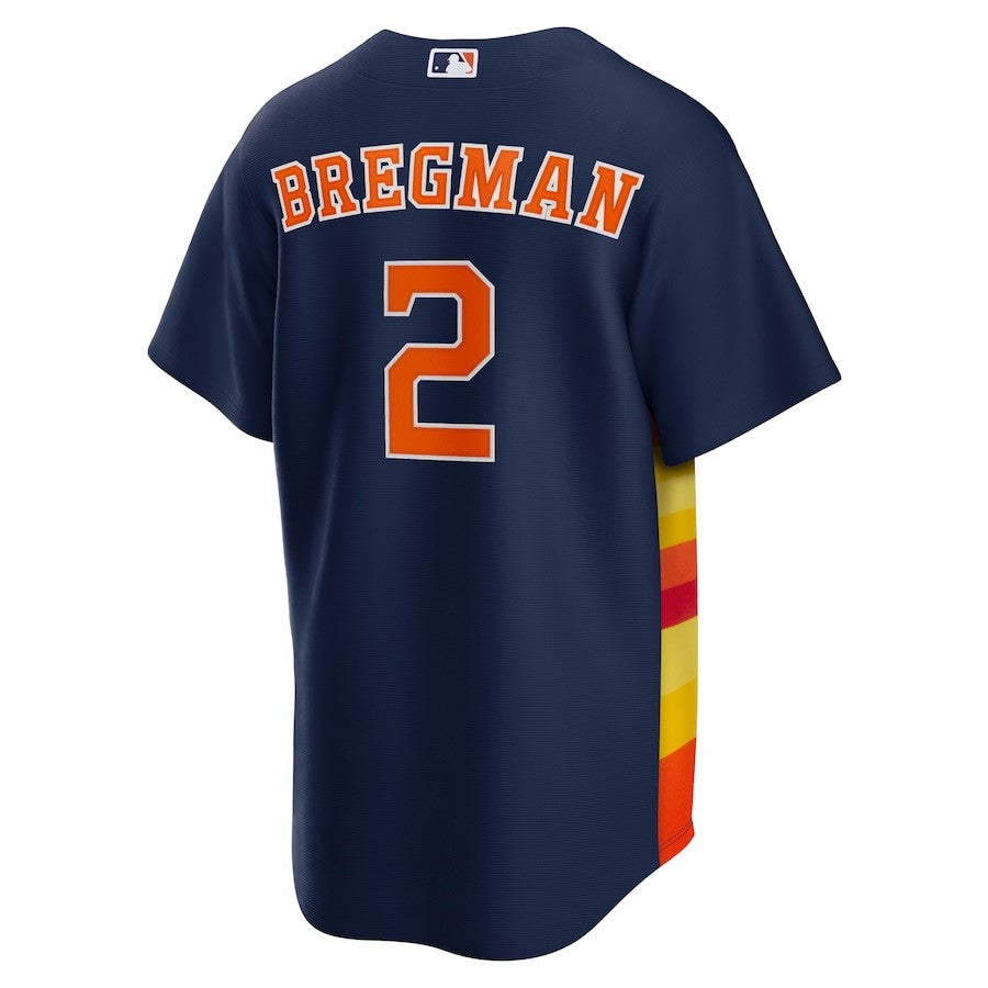Alex Bregman 2 Houston Astros Alternate Player Name Jersey - Navy