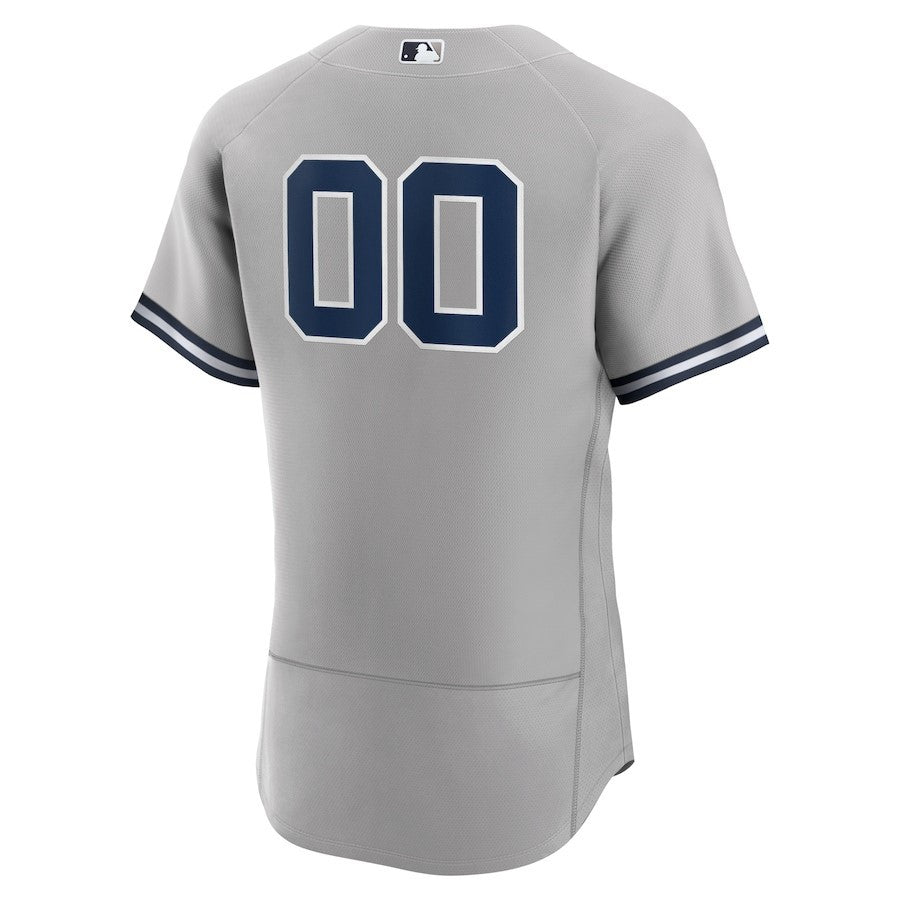 New York Yankees Road Custom Men Jersey - Gray
