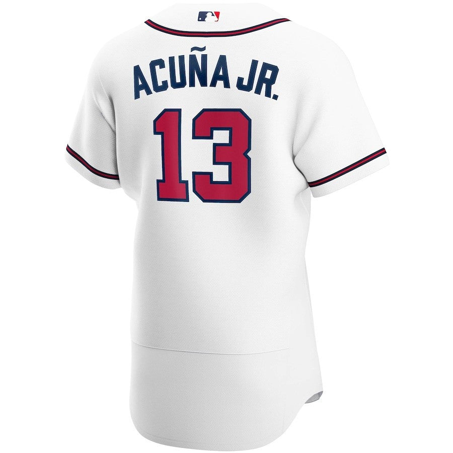 Ronald Acuna Jr. 13 Atlanta Braves Home Player Elite Jersey - White