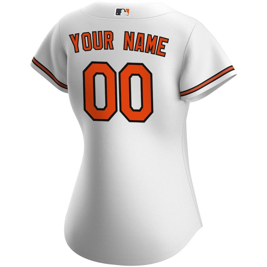 Baltimore Orioles Women's Home Custom Jersey - White