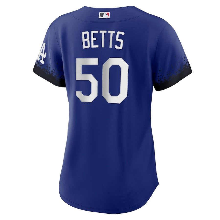 Mookie Betts 50 Los Angeles Dodgers Women's City Connect Player Jersey - Royal