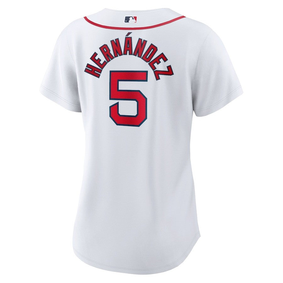 Enrique Hernandez 5 Boston Red Sox Women's Home Player Jersey - White