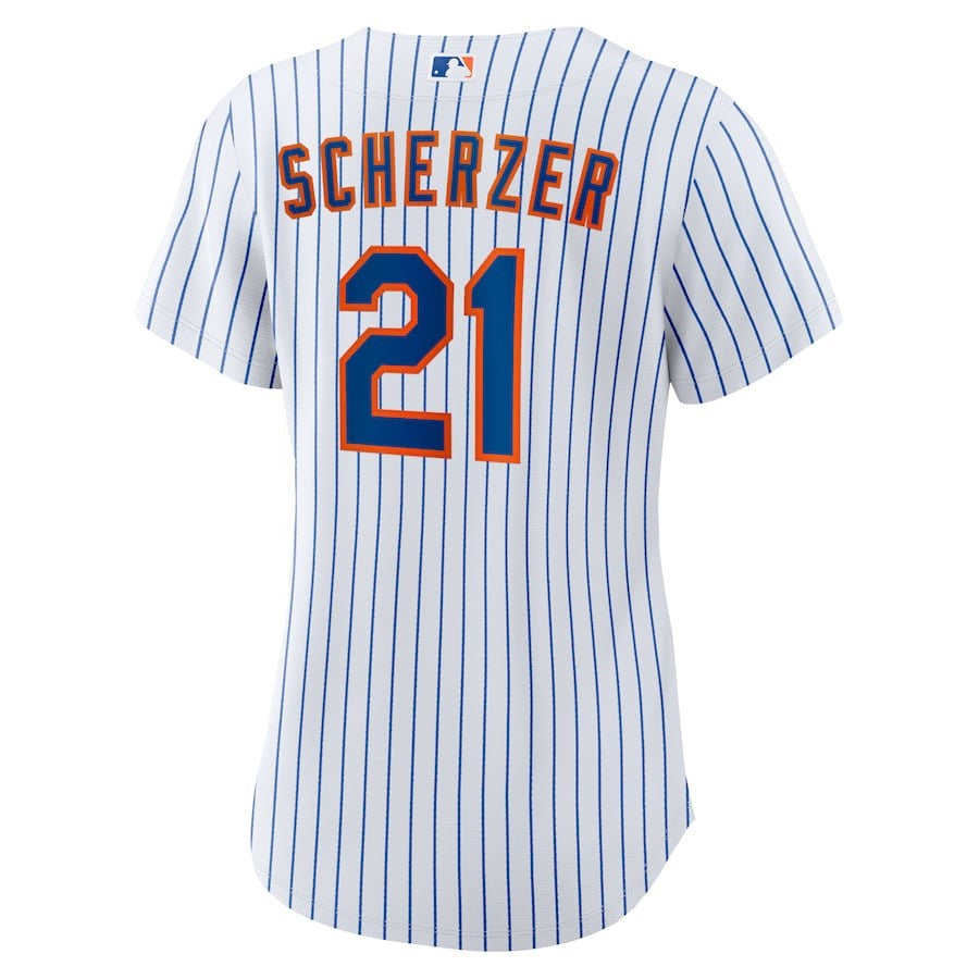 Max Scherzer 21 New York Mets Women's Home Player Jersey - White