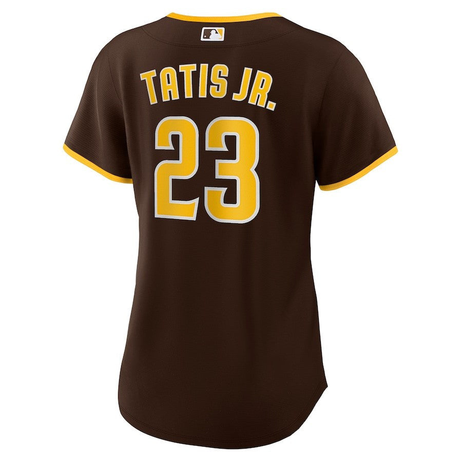 Fernando Tatís Jr. 23 San Diego Padres Women's Road Player Jersey - Brown