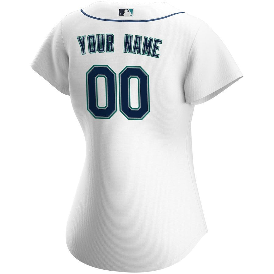 Seattle Mariners Women's Home Custom Jersey - White