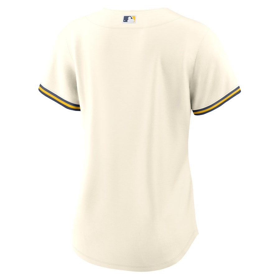 Milwaukee Brewers Women's Home Blank Jersey - Cream