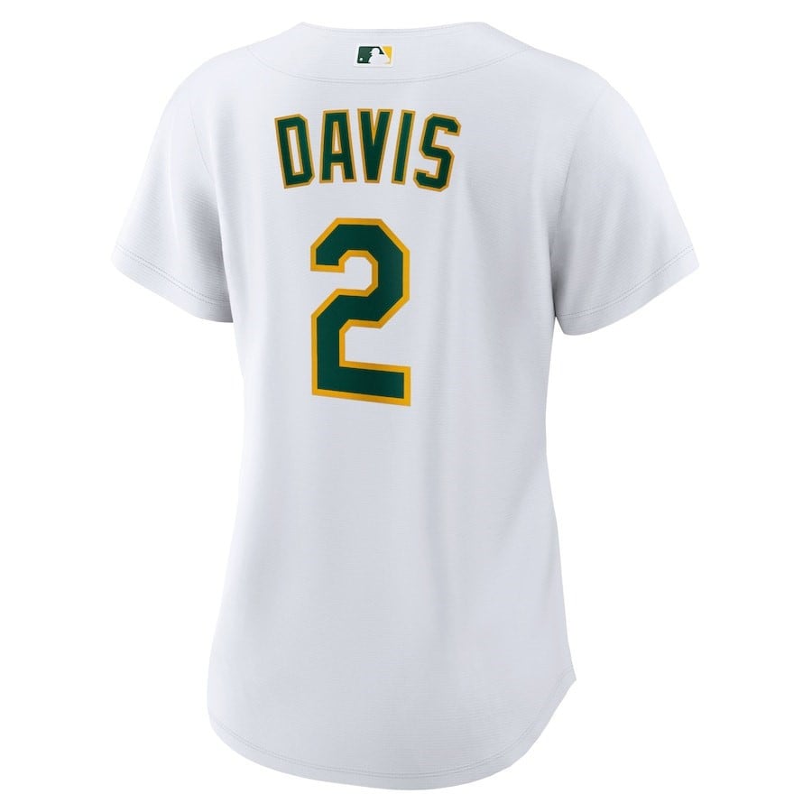 Khris Davis 2 Oakland Athletics Women's Home Player Jersey - White