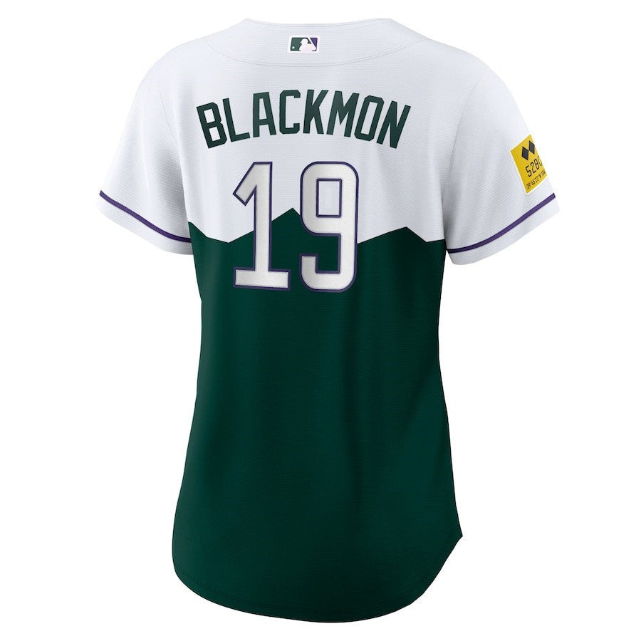Charlie Blackmon 19 Colorado Rockies Women's City Connect Player Jersey - White/Forest Green