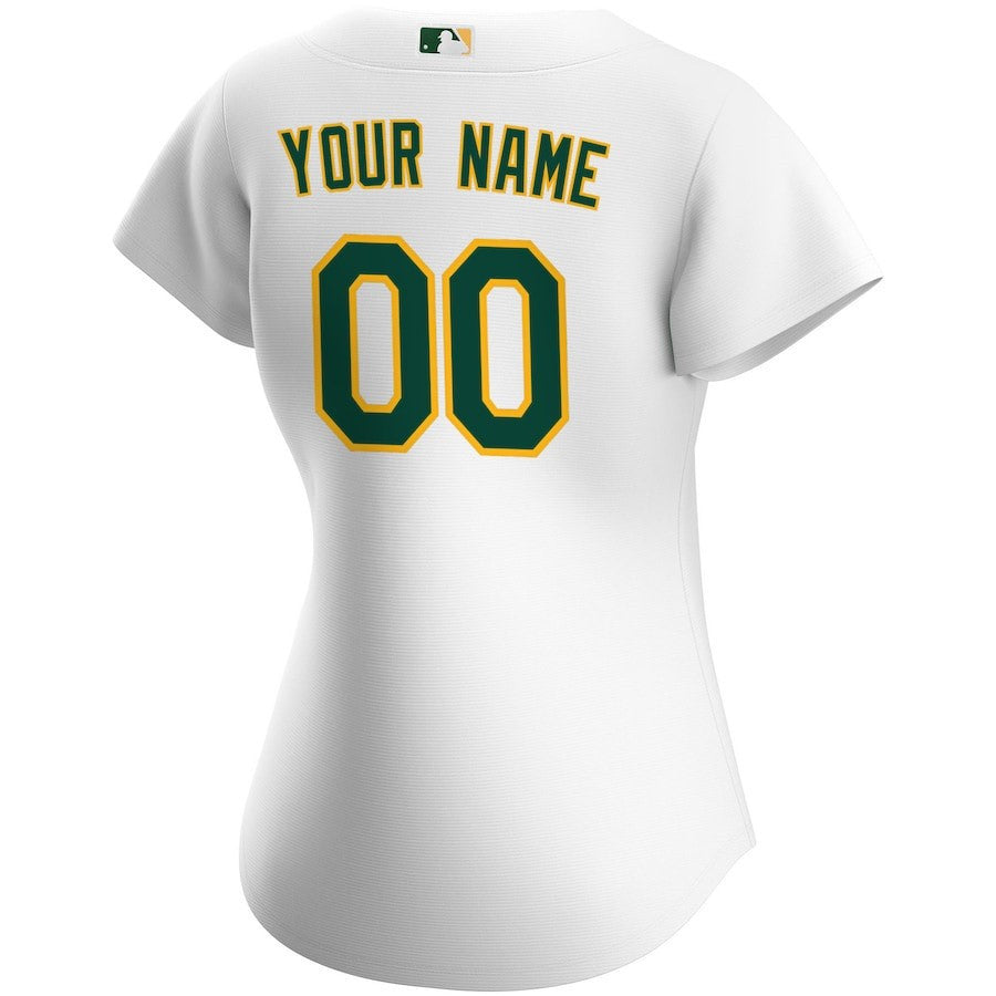 Oakland Athletics Women's Home Custom Jersey - White