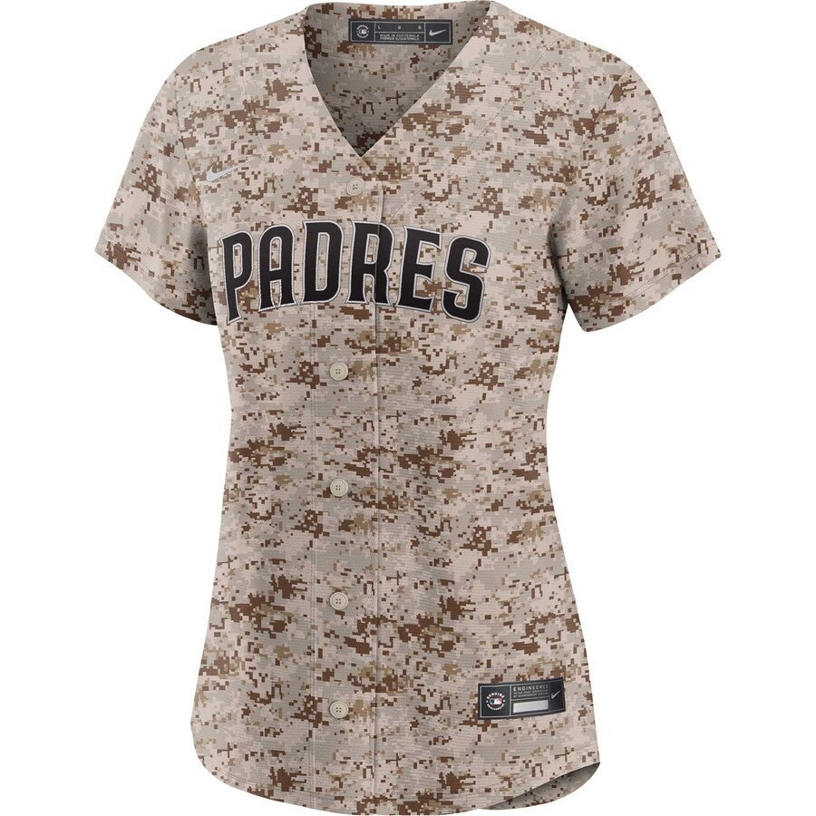 Manny Machado 13 San Diego Padres USMC Alternate Women Jersey - Camo