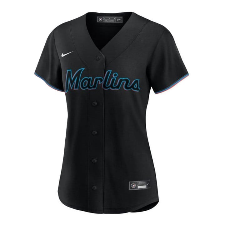 Lionel Messi Miami Marlins Baseball Jersey - Women Stitched - Black