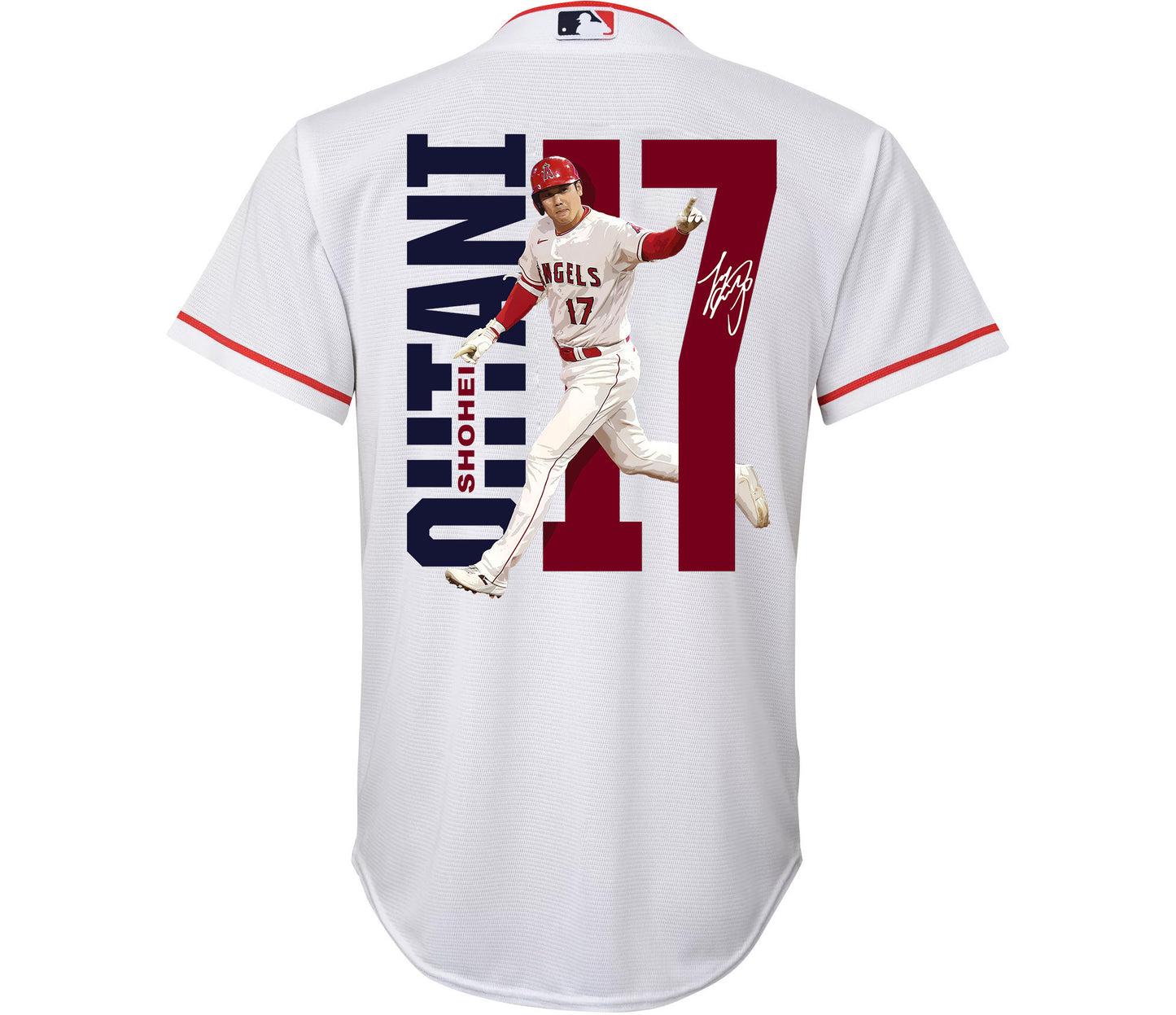 Shohei Ohtani 17 Los Angeles Angels Signed Run 2023 Home Player YOUTH Jersey - White