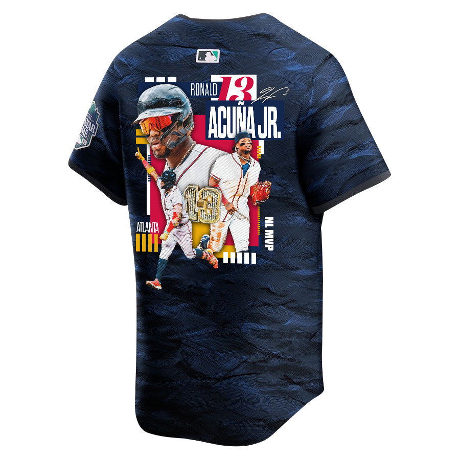 Ronald Acuña Jr. 13 Atlanta Braves Signed MVP 2023 All-Star Game Limited Player Men Jersey - Royal