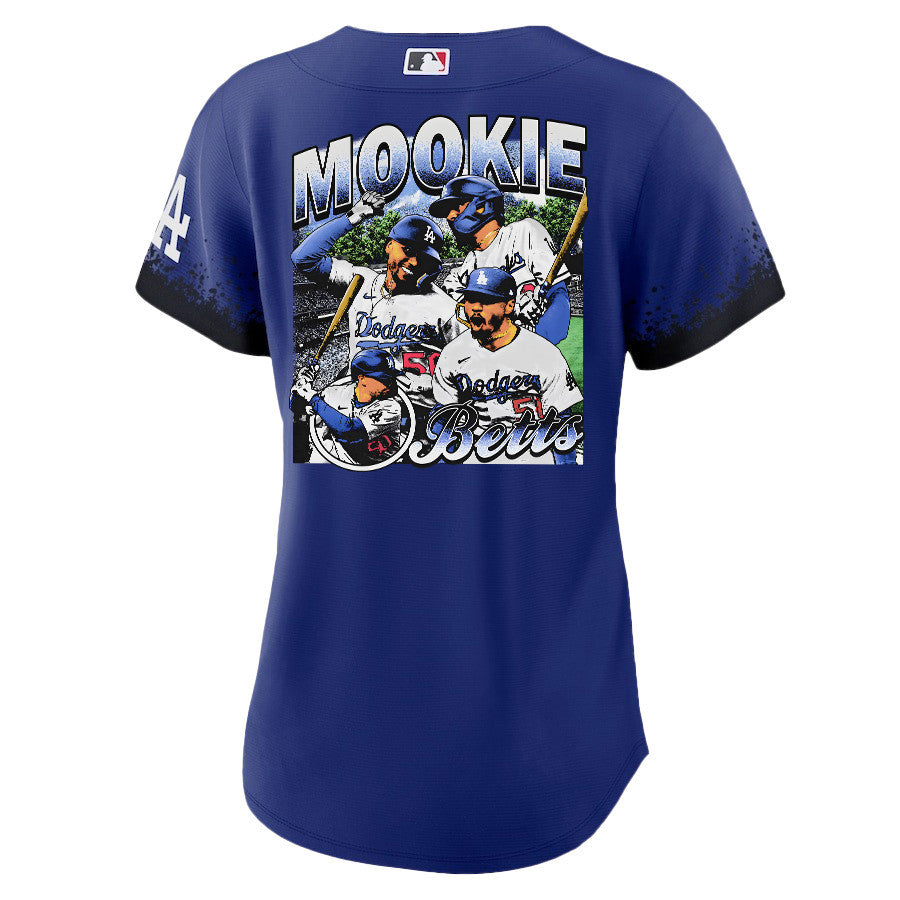Mookie Betts 50 Los Angeles Dodgers Stadium 2023 City Connect Player Women Jersey - Royal
