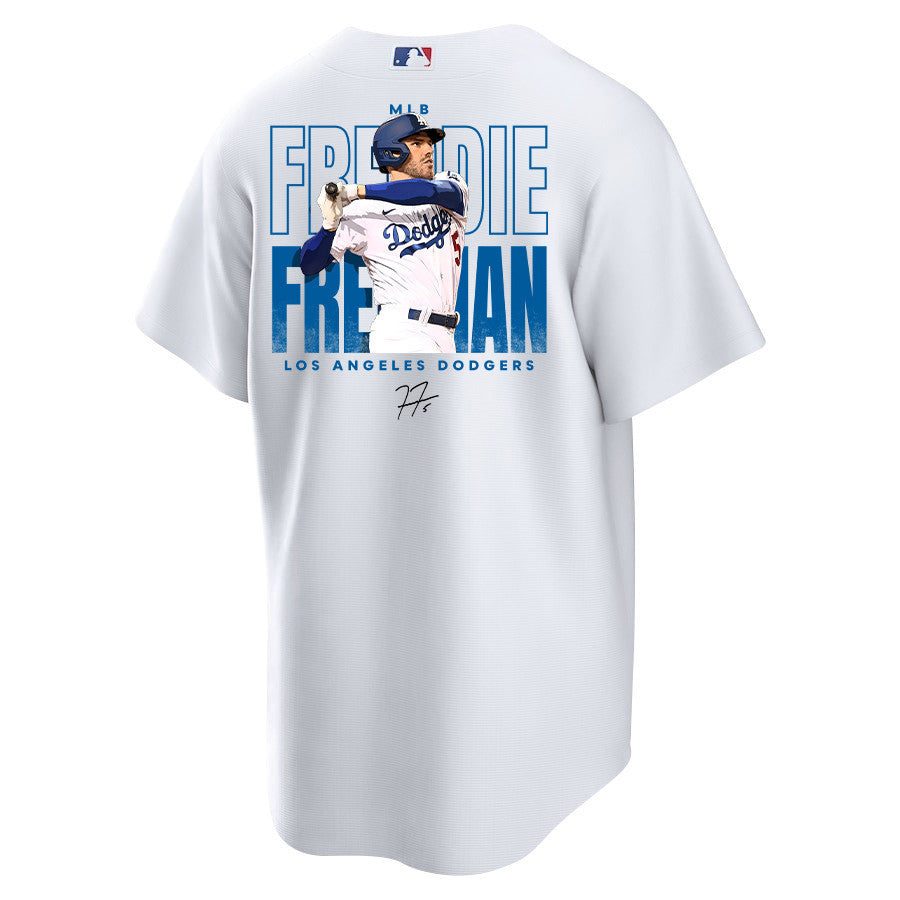 Freddie Freeman 5 Los Angeles Dodgers Signed Home Run 2023 Home Player Men Jersey - White